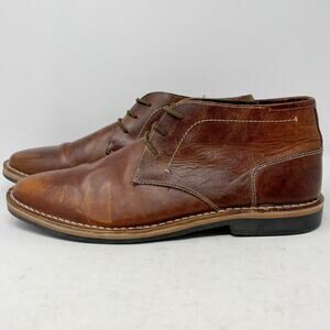 Steve Madden Wood Brown Leather P Ivon 982 Chukka Boots Mens Size 12